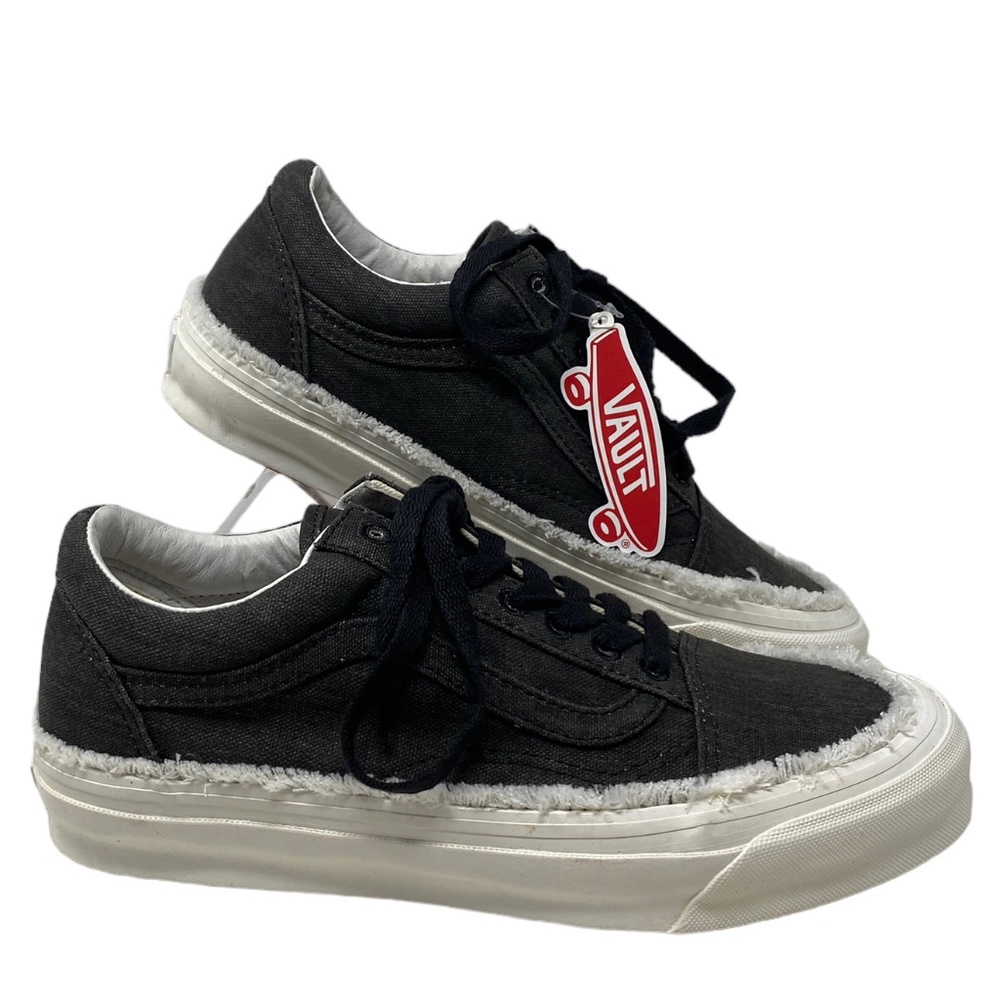 VANS Vault OG Old Skool LX Women's Shoes Canvas Raw Edge Black Skate